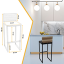 Ver imagem 2 de Kit 4 Banquetas Quadrada Junco Cappuccino para Balcão Ilha Cozinha Área Gourmet Bancada Piscina Bar