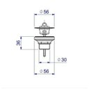 Ver imagem 2 de Válvula Escoamento Tampa Plastica para Lavatório,Cubas Deca 1602.C.Pla