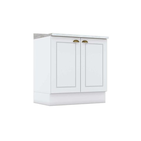 Balcão de Cozinha Americana 2 Portas C/tampo 80cm Branco - Henn