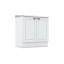 Ver imagem 1 de Balcão de Cozinha Americana 2 Portas C/tampo 80cm Branco - Henn
