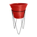 Ver imagem 5 de Vasos Planta com Suporte Grande Vaso Grid Sacada Jardim Varanda BGPLASTICOS V1930SG VERMELHO PAU BRA