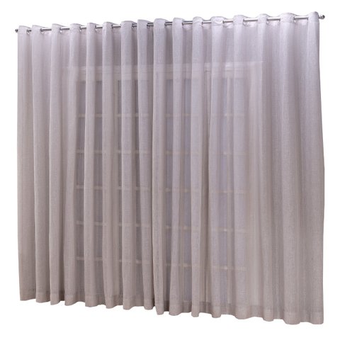 Cortina linho tecido 4,00x2,00 Para Trilho Suíço:Cinza