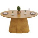 Ver imagem 7 de Mesa de Jantar 6 Lugares Orgânica Tampo Elipse 183cm Degas D05 Cedro - Lyam Decor