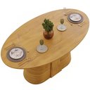 Ver mais imagens de Mesa de Jantar 6 Lugares Orgânica Tampo Elipse 183cm Degas D05 Cedro - Lyam Decor