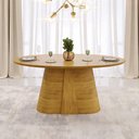 Ver imagem 3 de Mesa de Jantar 6 Lugares Orgânica Tampo Elipse 183cm Degas D05 Cedro - Lyam Decor