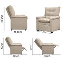 Ver imagem 6 de Poltrona do Papai Reclinável Imperador Couro Facto Bege - Sofa Store