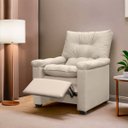 Ver imagem 4 de Poltrona do Papai Reclinável Imperador Couro Facto Bege - Sofa Store
