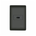 Ver imagem 1 de Tomada Usb Fame Habitat Black 15w com Placa 4x2 Preta