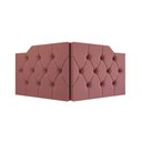 Ver imagem 5 de Cabeceira Casal Capela Suede Capitonê Dobrável Espuma Premium Ideal para Box Casal - Rosa