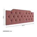 Ver imagem 4 de Cabeceira Casal Capela Suede Capitonê Dobrável Espuma Premium Ideal para Box Casal - Rosa