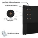 Ver imagem 3 de Cabeceira Gênova Para Cama Box King 195 cm Corino - D’Rossi - Preto