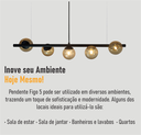 Ver mais imagens de Lustre Pendente Figo Preto - 5 Globos Esfera de Vidro Fumê