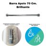 Barra Apoio Reta 70 Cm. Brilhante Casa Banheiro Idoso Deficiente - 1