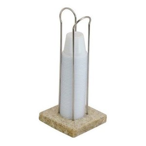 Porta Copo Dispenser De Mesa Em Granito Para Copos De Cafe