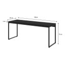 Ver mais imagens de Escrivaninha Mesa Escritório Home Office 1,80x0,60 Dynamica Preto Ônix