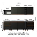 Ver imagem 4 de Armário de Cozinha Completa 260cm Preto Reims Madesa 06