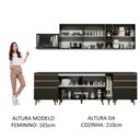 Ver imagem 6 de Armário de Cozinha Completa 260cm Preto Reims Madesa 06