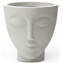 Ver imagem 1 de Vaso Decorativo Plantas Face Rosto Mulher 17cm Cimento Nutriplan