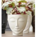 Ver imagem 3 de Vaso Decorativo Plantas Face Rosto Mulher 17cm Cimento Nutriplan