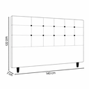 Ver imagem 2 de Cabeceira Casal Cama Box Estofada Virginia 140 Cm Veludo