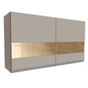 Ver imagem 1 de Armário Aéreo Madesa Glamy 120 cm 2 Portas com Vidro Rustic/Crema Cor:Rustic/Crema