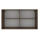 Ver mais imagens de Armário Aéreo Madesa Glamy 120 cm 2 Portas com Vidro Rustic/Crema Cor:Rustic/Crema