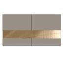 Ver imagem 7 de Armário Aéreo Madesa Glamy 120 cm 2 Portas com Vidro Rustic/Crema Cor:Rustic/Crema