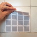 Ver imagem 2 de Adesivo Destacável Pastilha para Cozinha 3D Cinza - 15 x 15cm - 36 unidades