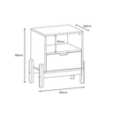 Ver imagem 4 de Mesa de Cabeceira Antares Off White - Casa D Móveis