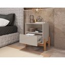 Ver imagem 1 de Mesa de Cabeceira Antares Off White - Casa D Móveis