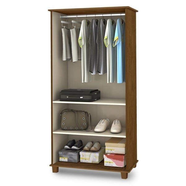 Armário Multiuso 2 Portas Malbec/Off White - Adj Decor - 3