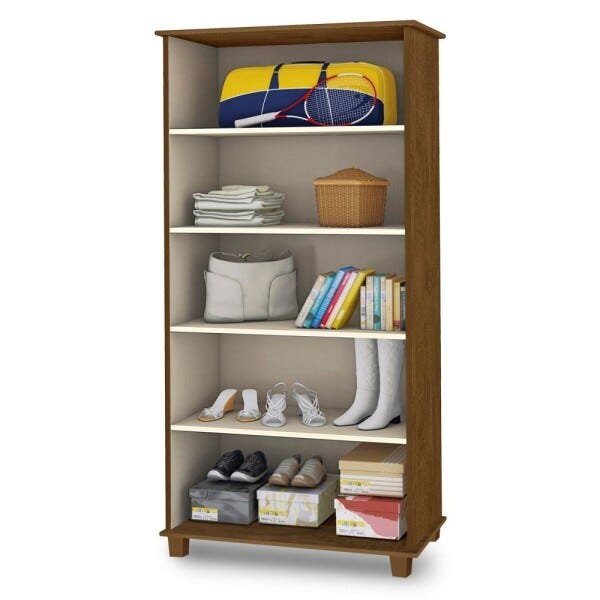Armário Multiuso 2 Portas Malbec/Off White - Adj Decor - 4