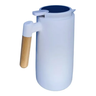 Garrafa de Café 1 Litro Cabo Madeira Com Isolamento Térmico:Branco - 4