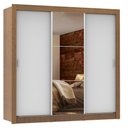 Ver imagem 3 de Guarda Roupa Casal Madesa Lyon Plus 3 Portas de Correr com Espelho 4 Gavetas