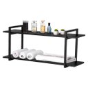 Ver imagem 1 de Nicho Banheiro Preto Com Prateleiras Preto 80cm