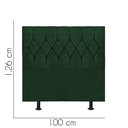 Ver imagem 2 de Cabeceira Estofada Istambul Capitonê 100cm Solteiro Box Quarto Suede Verde - Gat Magazine
