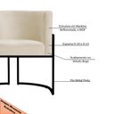 Ver imagem 5 de Poltrona Decorativa Sala de Estar Luana Base Preta Veludo Bege - Montanaris Decor Md Montanaris Deco
