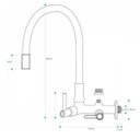 Ver imagem 4 de Torneira Gourmet Bica Móvel Parede Cozinha Tubo Flexível para Filtros ou Máquinas Lava Louças 7163