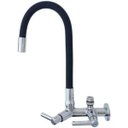 Ver imagem 1 de Torneira Gourmet Bica Móvel Parede Cozinha Tubo Flexível para Filtros ou Máquinas Lava Louças 7163