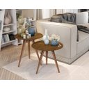 Ver imagem 1 de Conjunto de Mesas Apoio Lateral Casa Móveis:Madeirado