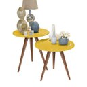 Ver imagem 2 de Conjunto de Mesas Apoio Lateral Casa Móveis:Amarela