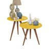 Conjunto de Mesas Apoio Lateral Casa Móveis:Amarela - 2