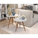 Ver imagem 1 de Conjunto de Mesas Apoio Lateral Casa Móveis:Branca