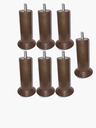 Ver imagem 3 de Kit 8 Pes Marrom para Cama Box e Moveis em Geral Altura 13cm