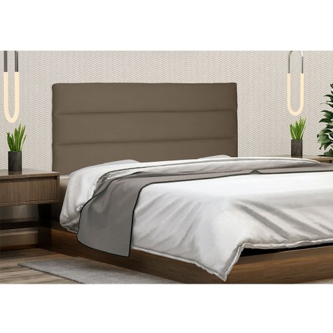 Painel La Italiana Cama Box Casal 140cm Suede - SSX Multicoisas - Caramelo