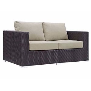 Sofá de Jardim Sacada Varanda Área Externa Sofá de Fibra Junco Sintético