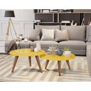 Ver imagem 1 de Conjunto de Mesa de Centro Retrô Casa Móveis:Amarela