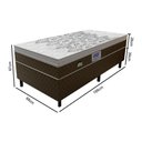 Ver imagem 3 de Cama Box Conjugado Solteiro com Colchão 88x67x188 Stone Plus Gazin Cr35341 Marrom-branco