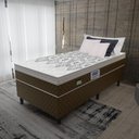 Ver imagem 1 de Cama Box Conjugado Solteiro com Colchão 88x67x188 Stone Plus Gazin Cr35341 Marrom-branco