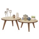 Ver imagem 1 de Conjunto de Mesa de Centro Retrô Casa Móveis:Off White Freijó
